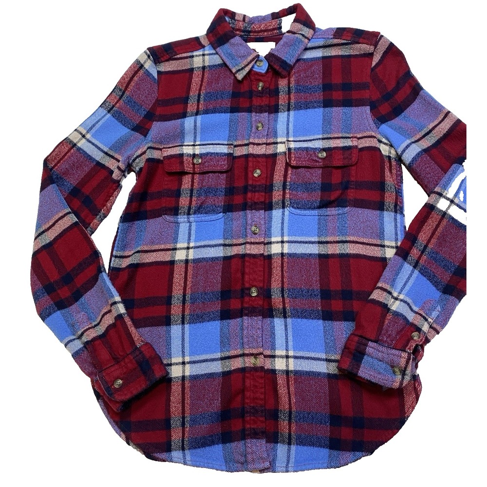 Vintage Plaid‎ American Eagle Boyfriend Over Sized Button Down Flannel XSmall